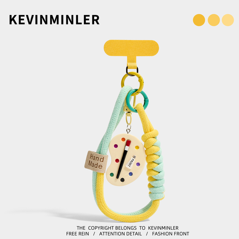 Kevinminler Original Color Palette Phone Lanyard Anti-Lost Strap Keychain Detachable Portable Accessory