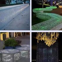 Translucent concrete prefabricated GRC exterior wall hanging board KTV bar decoration luminous cement board outdoor stair benches and chairs