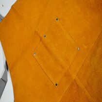 Wear-resistant yellow cowhide welding apron cowhide welder protective clothing manufacturer