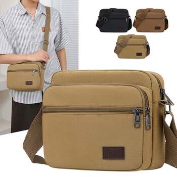 Thick canvas one-shoulder cross-body men's bag collection business bag tool bag casual men's cross-body backpack