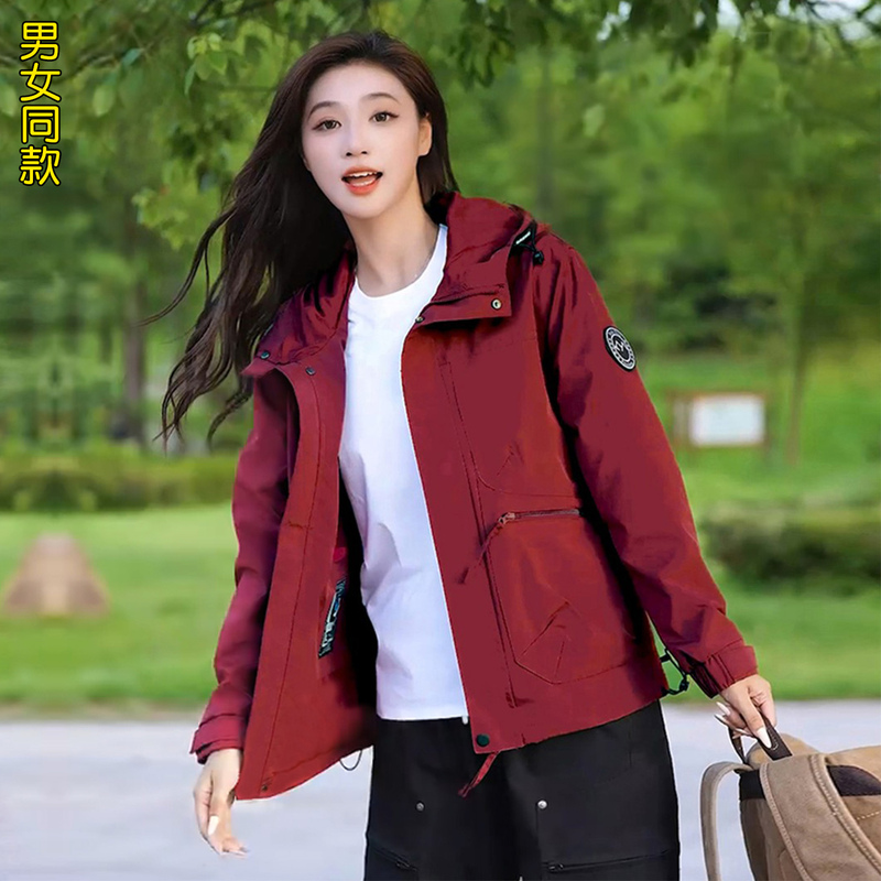 Women's Jacket 2025 New Spring, Autumn and Winter Outdoor Mountaineering Thickened Fleece-Lined Jacket Workwear Jacket Men's Windproof and Waterproof