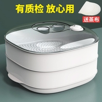 Cage à vapeur à micro-ondes Chauffage spécial Utensile Chauffage Buns Steamed Buns Thickened haute température résistante avec couvercle Home Steam Box Steamed Rice Box