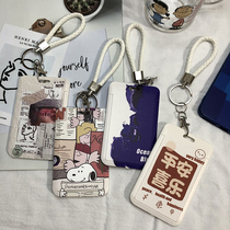 Cute Ins Wind Student Documents Cover Canteen Meal Card Chest Card Campus Card Campus Card Bus Sheep City Entrance entrance