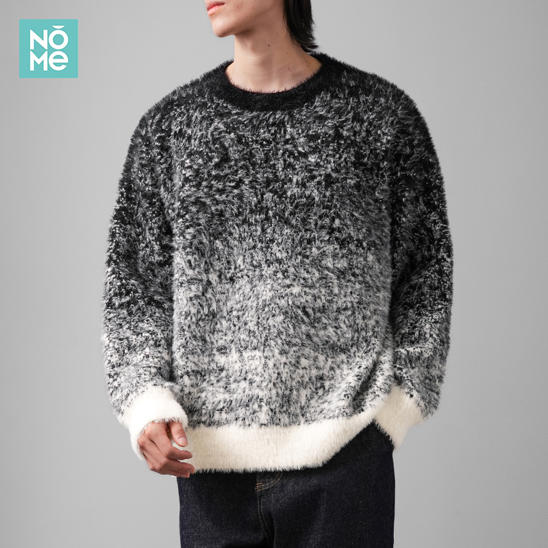Nome Heavyweight Faux Mink Gradient Sweater for Men, Autumn and Winter 2024 New Style, Color-Blocking Soft and Cozy Lazy Round-Neck Knitwear Nome Heavyweight Faux Mink Gradient Sweater for Men, Autumn and Winter 2024 New Style, Color-Blocking Soft and Cozy Lazy Round-Neck Knitwear