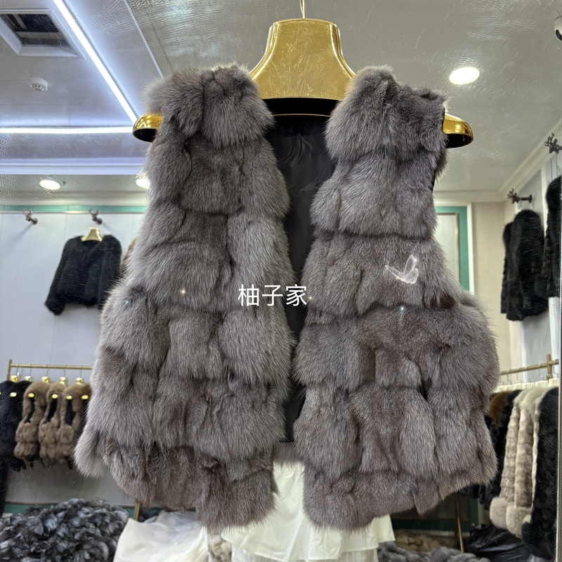 Fox Fur Vest for Women 2026 New Winter Thickened Warm Vest Outerwear Fur Coat Fox Fur Vest for Women 2026 New Winter Thickened Warm Vest Outerwear Fur Coat