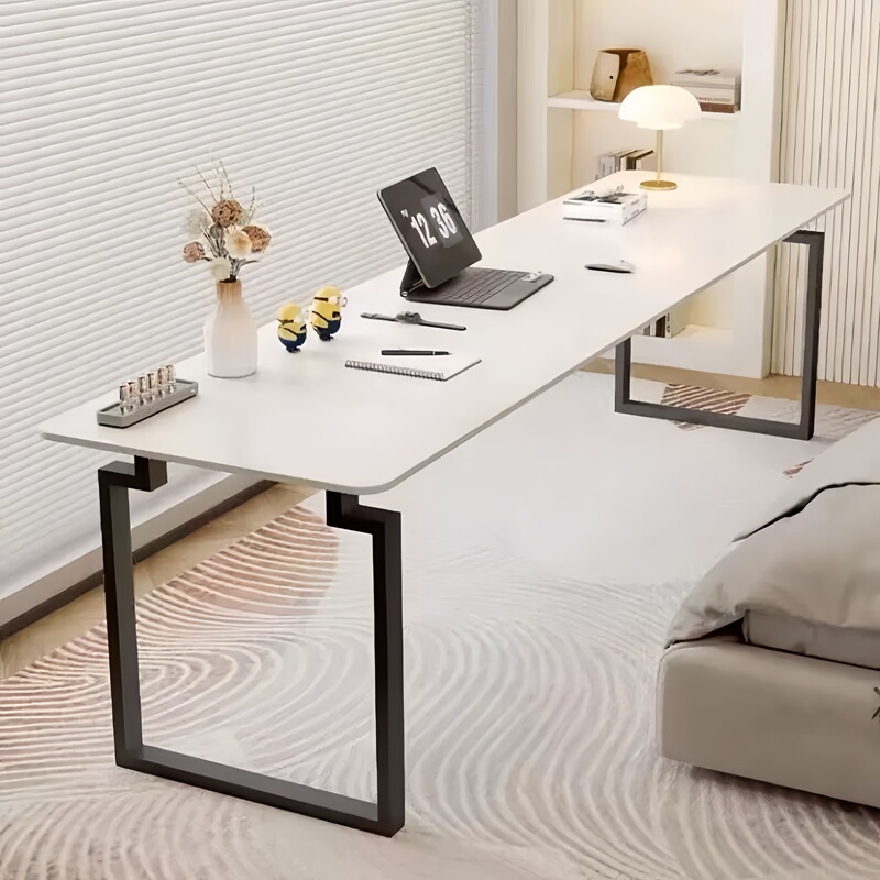 Slate Desk Double Cream Style White French Simple Suspended Long Table Office Desk Computer Table Moebian