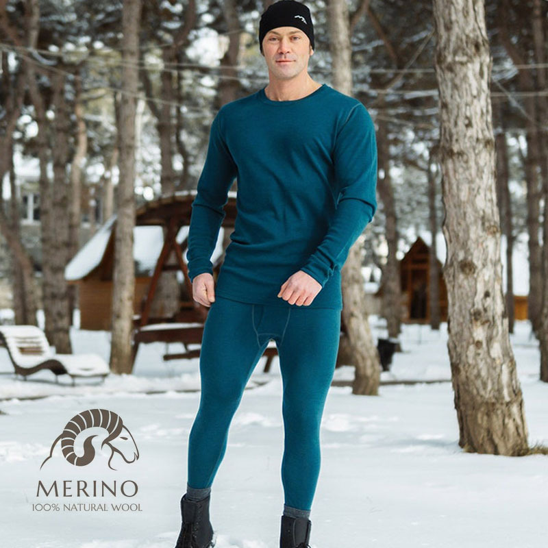 Gray Shell Outdoor Autumn and Winter Men's Warm Merino Wool Suit Merino Base Layer Sports Ski Clothing T-Shirt Gray Shell Outdoor Autumn and Winter Men's Warm Merino Wool Suit Merino Base Layer Sports Ski Clothing T-Shirt