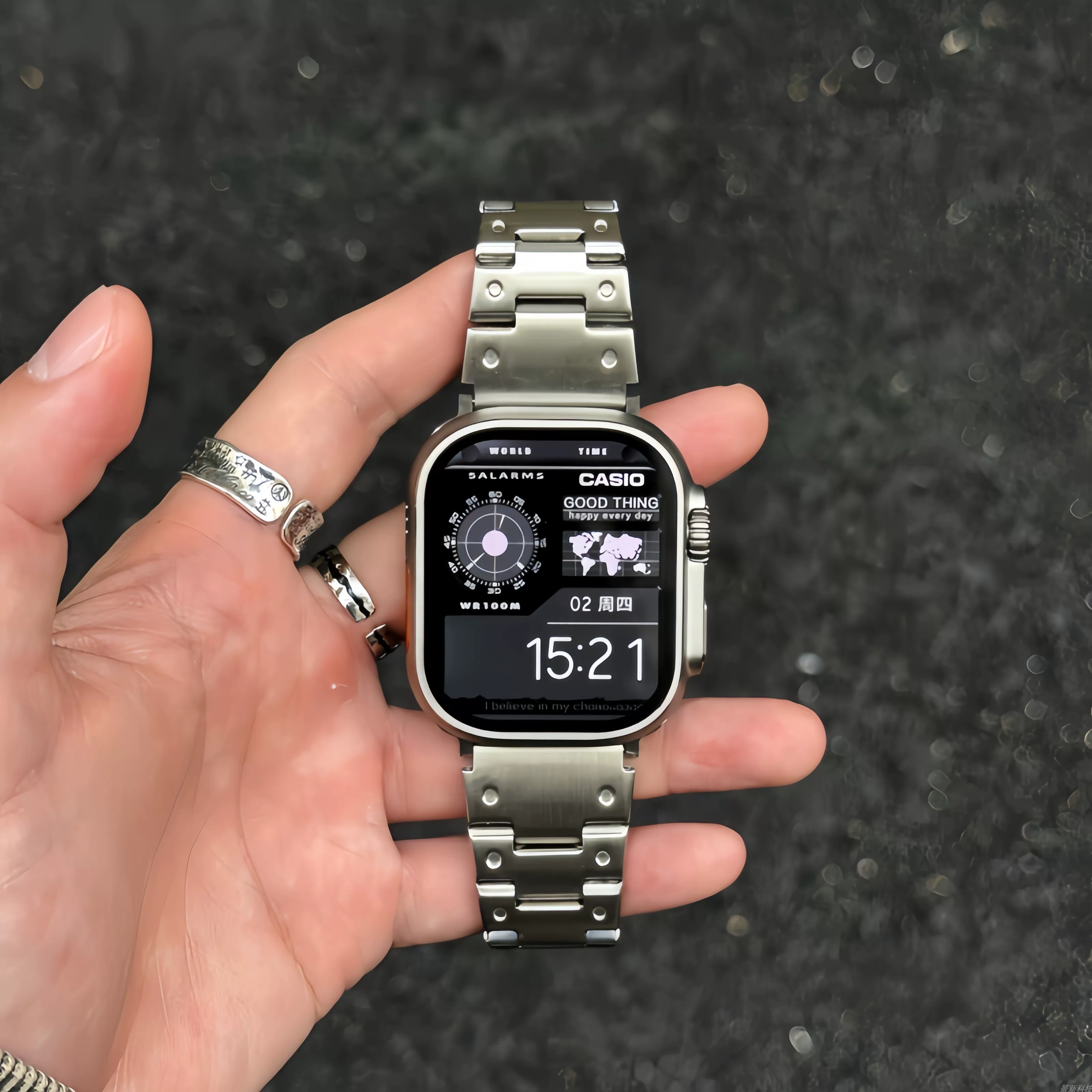 Ностальгию полка точечного края из нержавеющей стали подходящий для Apple WatchS11/S10/S9/S87Ultra3