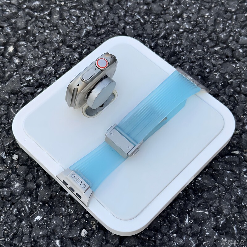 [Translucent Silicone Magnetic Watch Strap] Suitable for Iwatchs11 Apple Watch Men's Watch Strap Ultua Wristband