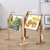 Cross-stitch auxiliary tool embroidery rack embroidery frame desktop rack embroidery special home embroidery small solid wood bracket