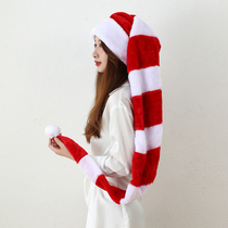 Christmas decoration supplies 1 3m long adult Christmas hat plush Christmas hat Christmas party party decoration