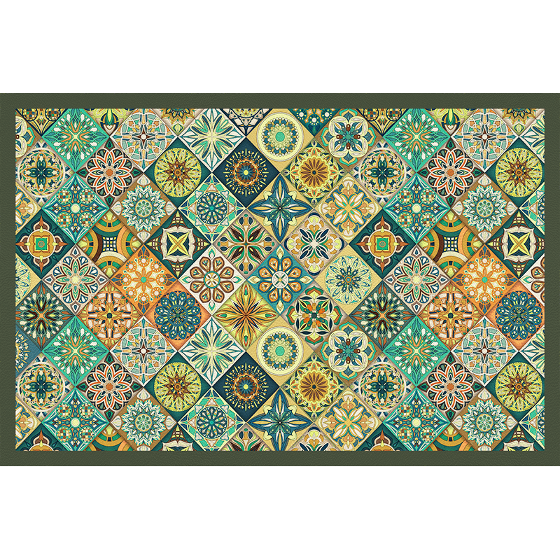 美式免洗入户门地垫客厅玄关皮革地毯家用进门门外耐脏防滑踩脚垫