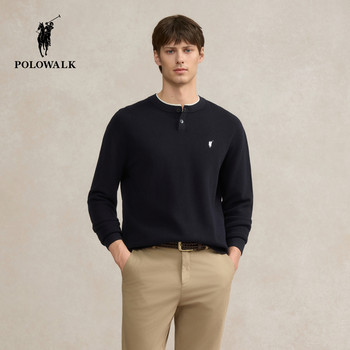 Polowalk men's sweater 2025 autumn new product business casual round neck top men's pullover Polowalk men's sweater 2025 autumn new product business casual round neck top men's pullover