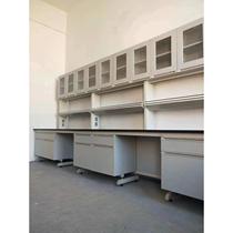 All-steel test bench wall cabinet side table vertical cabinet workbench table laboratory operation table steel and wood test bench with wall cabinet