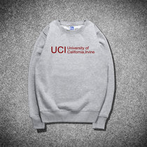 University of California Irvine round neck sweatshirt UC Irvine souvenir autumn and winter jacket plus velvet to keep students warm