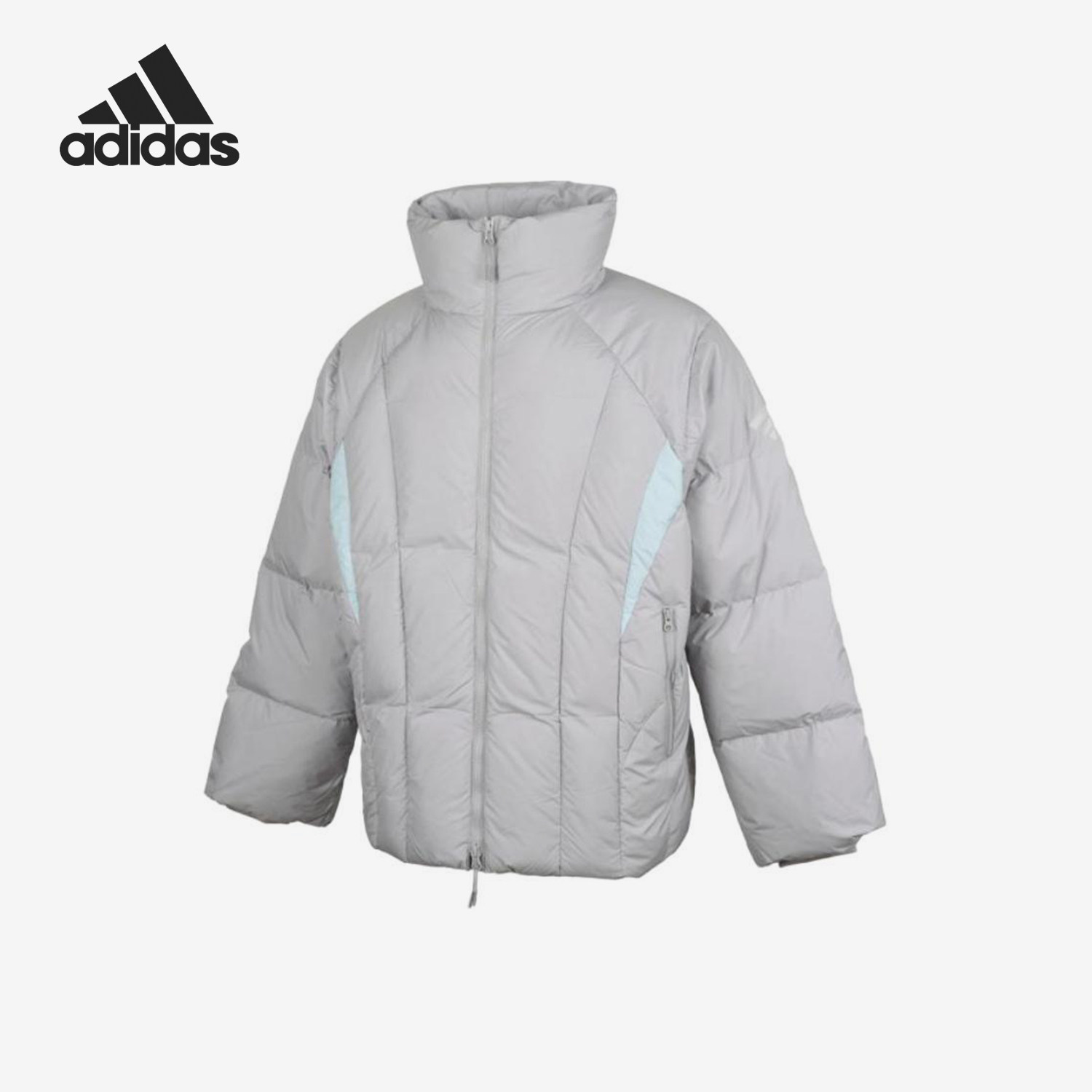Adidas/Подлинный новый мужской спортивный классический пуховик Adidas с воротником-стойкой на молнии JI8751