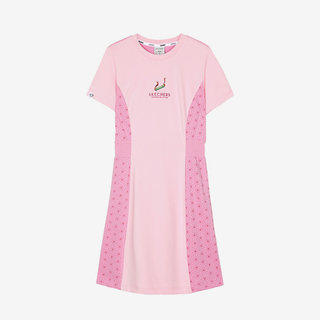 Skechers/斯凯奇正品鬼灭之刃联名款女子运动收腰印花连衣裙