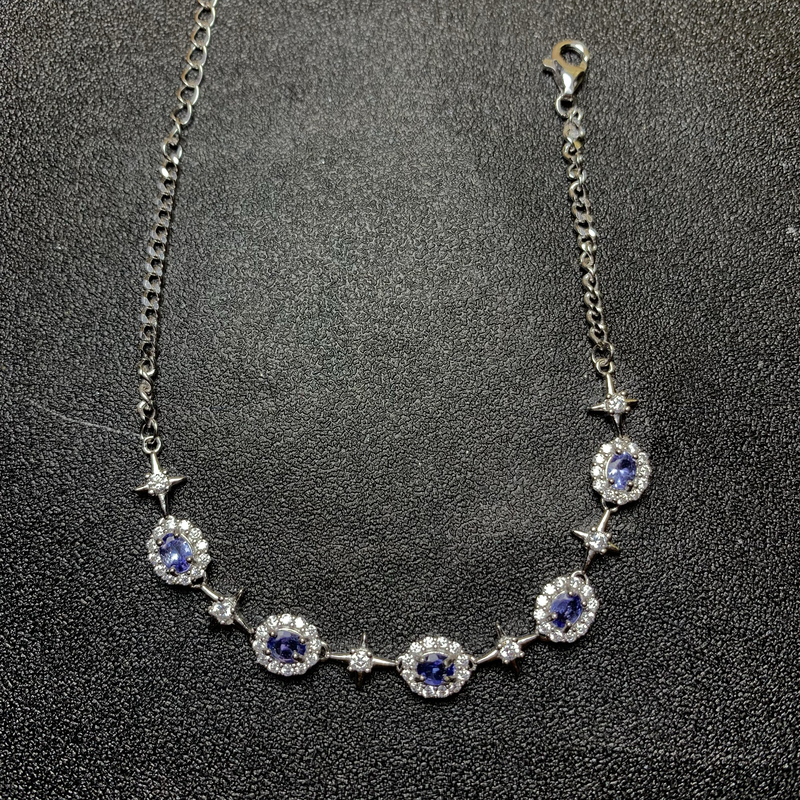 925 Silver Tanzanite Bracelet, Tanzanite Bracelet, Exquisite Gift
