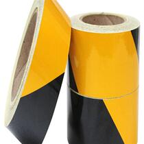 5cm10cm yellow black red and white reflective film road customized warning tape safety sign sticker reflective sticker