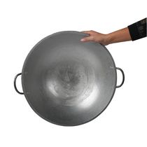 Aluminium Frying Pan Large Kitchen Special Home Aluminum Pan Thickened Old Small Double Ear Round Bottom Aluminum Canteen Large Pan Aluminum Stir-frying Pan