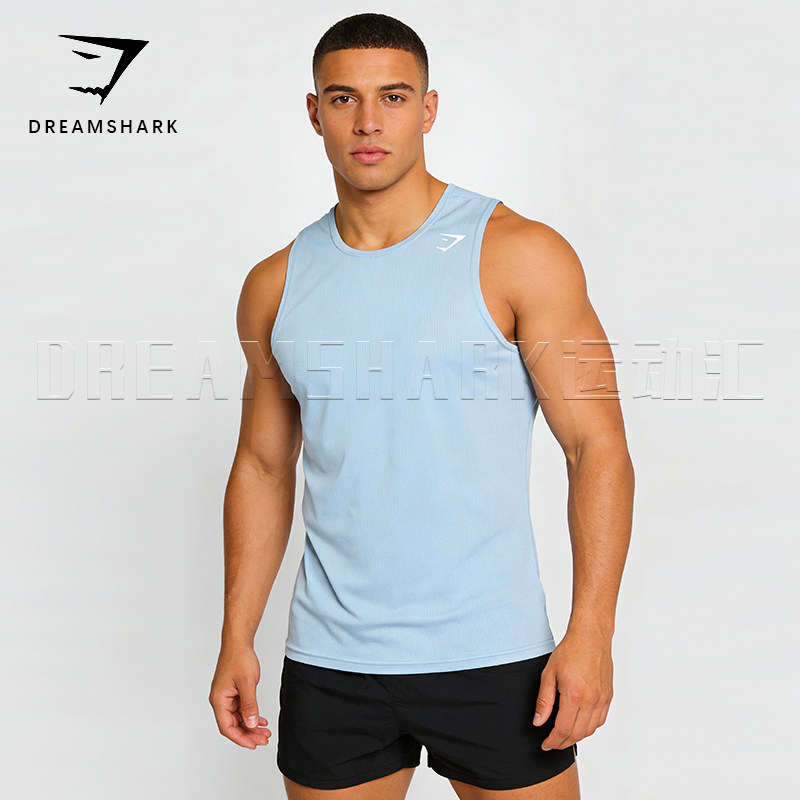 GYM Shark in stock men's ARRIVAL quick-drying vest sports jacket Hard Lalemei strength training fitness suit