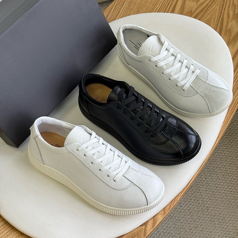 Foreign Trade Danish First-Layer Cowhide Casual Shoes, Genuine Leather White Shoes, Lightweight Men's Shoes, Soft and Cool Zero-Point Sneakers 537764 Foreign Trade Danish First-Layer Cowhide Casual Shoes, Genuine Leather White Shoes, Lightweight Men's Shoes, Soft and Cool Zero-Point Sneakers 537764