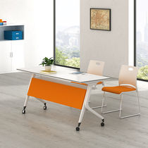 Opelmei office desk training table conference folding table long table reading table 1600*500 orange