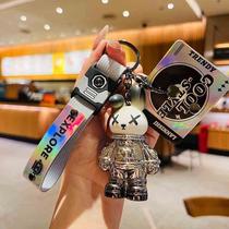 Creative Astronaut Interstellar Exploration Rabbit Car Keychain Female Trendy Cool Couple School Bag Pendant Small Gift