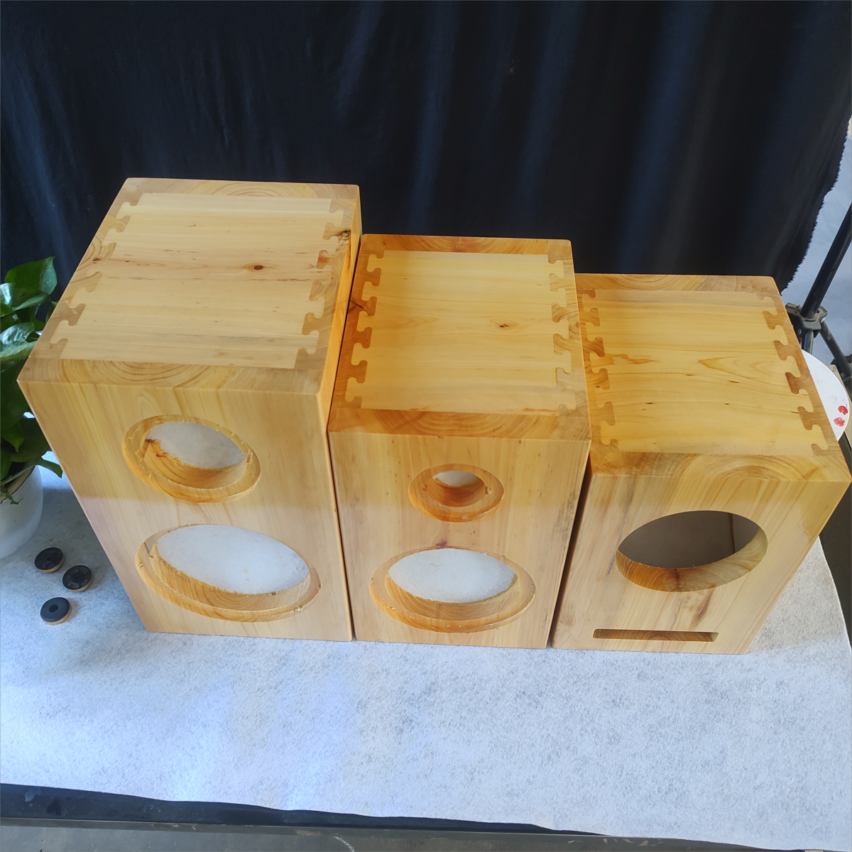 4 5 6 5 8 inch 10 inch second frequency dividing speaker solid wood empty box concise subsection dovetail mortise and tenon-mortise structure hifi frequency division-Taobao