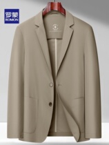 Luo Meng sun protection clothing ice silk spring and summer mens thin suit jacket elastic drape high-end business casual suit