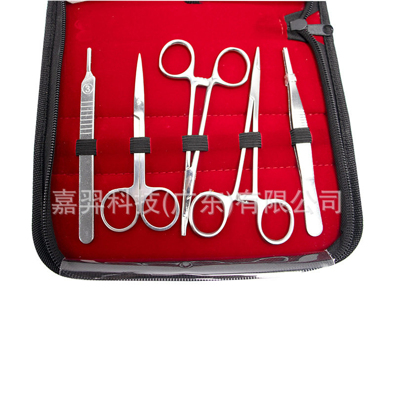 Оборудование для лаборатории 外贸缝合训练器械包外科缝合训练工具包缝合硅胶带针线刀片套装 Other