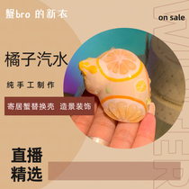 Orange Soda handmade high-end hermit crab replacement shell diy size can be customized (hand-painted version)