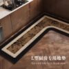Kitchen oil-proof floor mats, wipeable, washable and stain-resistant floor mats, waterproof and non-slip 7-shaped I-type special absorbent edge carpets