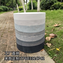 Painted round stool fair-faced concrete hand-painted GRC cement small coffee table hotel outdoor exhibition hall stool factory customization