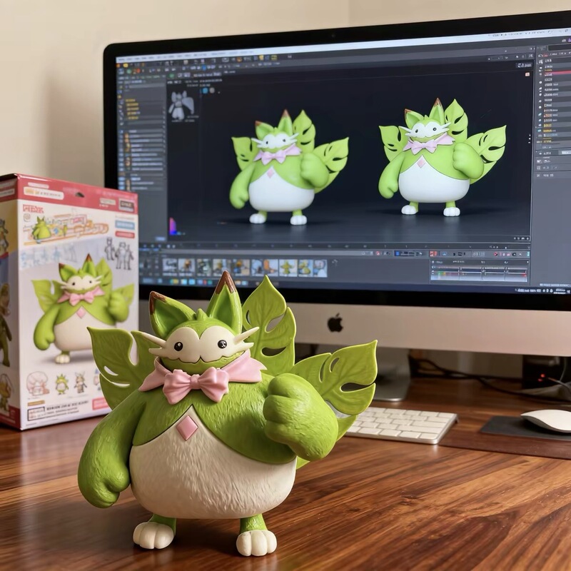 Ksean Meow Meow Rock Kingdom Figure Mobile Game Fat Cat Big Belly Magic Cat Cute 3D Printed Gift Ornament