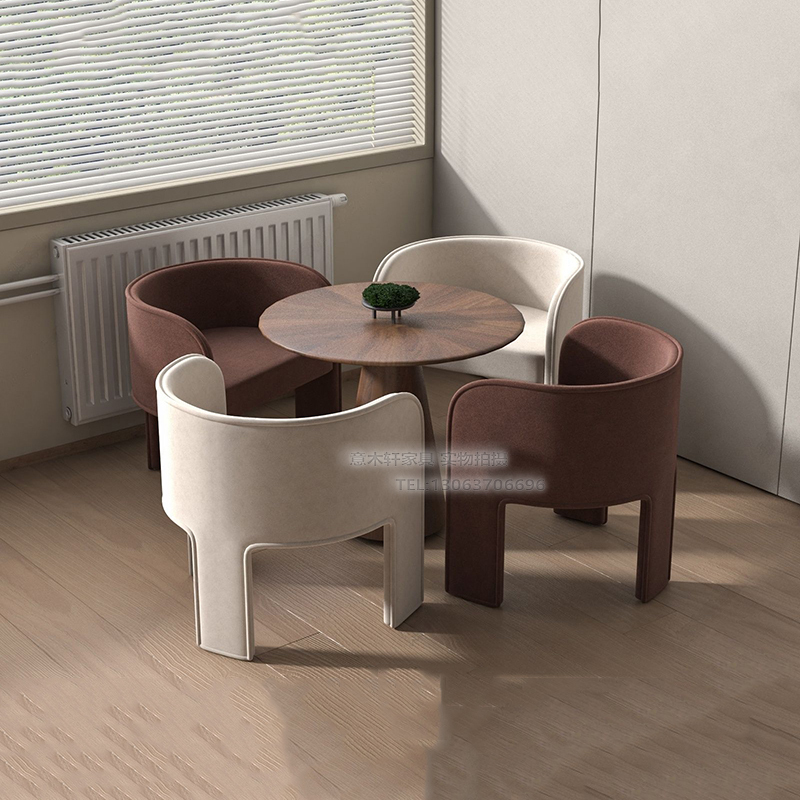 Luxury Sales Office Negotiation Table and Chair Set for Hotel Clubhouse, Beauty Salon Lounge Area, One Table and Four Chairs for Reception and Negotiation Luxury Sales Office Negotiation Table and Chair Set for Hotel Clubhouse, Beauty Salon Lounge Area, One Table and Four Chairs for Reception and Negotiation
