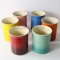 LE CREUSET cool color chopstick tube ceramic macaron series shovel spoon home kitchen creative storage jar