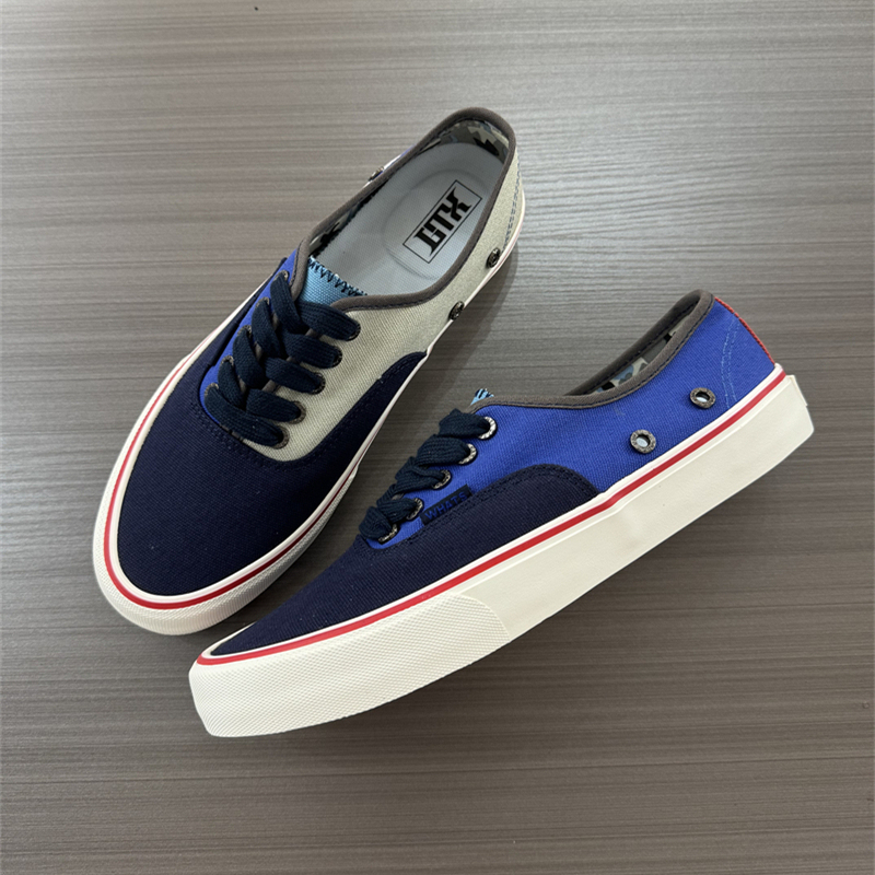 Nigel Cabourn Classy Joint Low-Top Men's and Women's Canvas Shoes Blue and Black Mandarin Duck Color Matching Versatile Casual Sneakers
