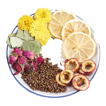 Lemon hawthorn winter melon lotus leaf tea rose chrysanthemum cassia seed tea oil removal fat removal and body shaping flagship store soaking in water