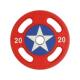 Commercial Gym Barbell Plates Captain America Pu Weightlifting Barbell Plates with Rubber Coating Large Hole Captain America Hand-Grip Weight Plates