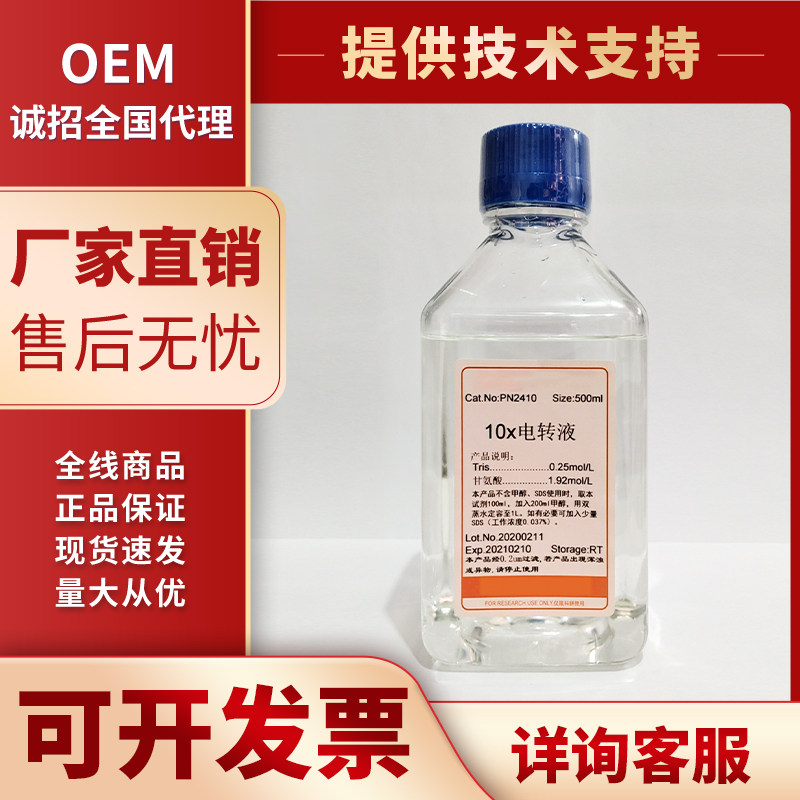 10&times;电泳转移缓冲液（转膜液）（粉剂）电转液电泳转膜液科研专用