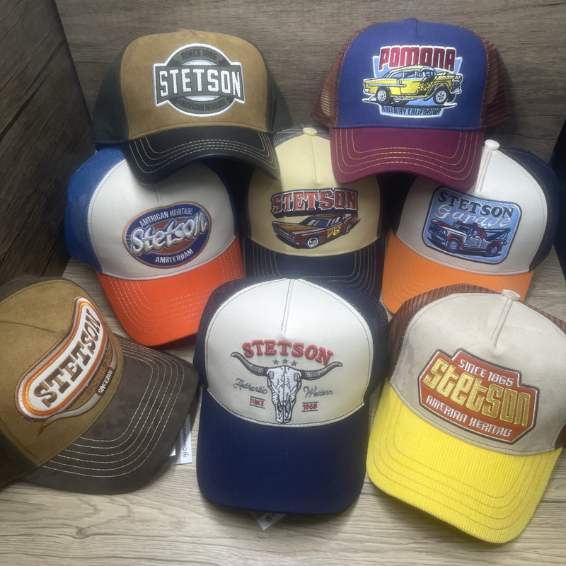 New American Retro Trucker Hat with Deepened and Enlarged Size, Stetson Style, Unisex Sunshade Mesh Hat