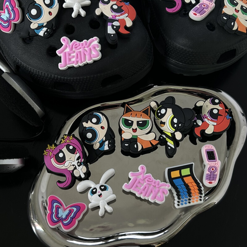 Crocs Shoe Accessories Newjeans Powerpuff Girls Themed Shoe Charms Detachable DIY Shoe Decorations Compatible with Crocs Crocs Shoe Accessories Newjeans Powerpuff Girls Themed Shoe Charms Detachable DIY Shoe Decorations Compatible with Crocs