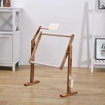 Cross-stitch scaffolding bed adjustable desktop solid wood embroidery stand 1 meter embroidery cloth Su embroidery stand cross-stitch frame