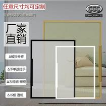 Light luxury minimalist aluminum alloy narrow frame dining side wine cabinet tempered glass door custom TV bookcase wardrobe door customization