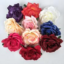 Straw hat decorative silk flower accessories DIY wedding photography props 10cm simulated large rose head