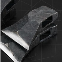 Hand-forged all-steel old-fashioned woodworking ax for tree felling and firewood carpenters ax tiger head knife grandfathers head ax single-sided