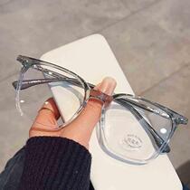 New TR glasses frame anti-blue light round frame retro metal can be equipped with prescription flat mirror Korean style glasses myopia glasses