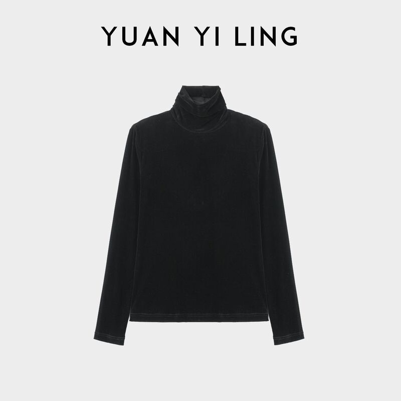 Yuan Yiling [Base Layer King] Long-Term Commuting Series High-Neck Flocked Slim-Fit Long-Sleeve Base Layer Shirt