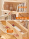 Solid wood children's bookcase bookcase floor-standing storage cabinet integrated with wall with cabinet door glass door storage display